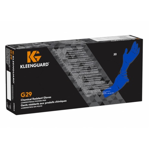 Nitrilo-neopreno daugkartinės pirštinės KleenGuard G29, 0,22 mm, mėlynos, dydžiai: S, M, L Nitrilo-neopreno daugkartinės pirštinės KleenGuard G29, 0,22 mm, mėlynos, dydžiai: S, M, L