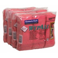 WypAll šluostė iš mikropluošto įvairiems paviršiams valyti 40x40 cm raudona spalva