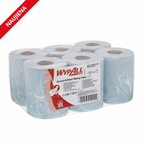 KIMBERLY-CLARK Wypall Reach L10 Service & Retail ruloninis popierius traukiamas iš vidaus KIMBERLY-CLARK Wypall Reach L10 Service & Retail ruloninis popierius traukiamas iš vidaus