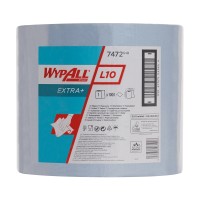 7472 Šluostės dideliuose rulonuose Wypall L10 Extra, mėlynos, 1 sl., rulone 1000 servetėlių, 380 m